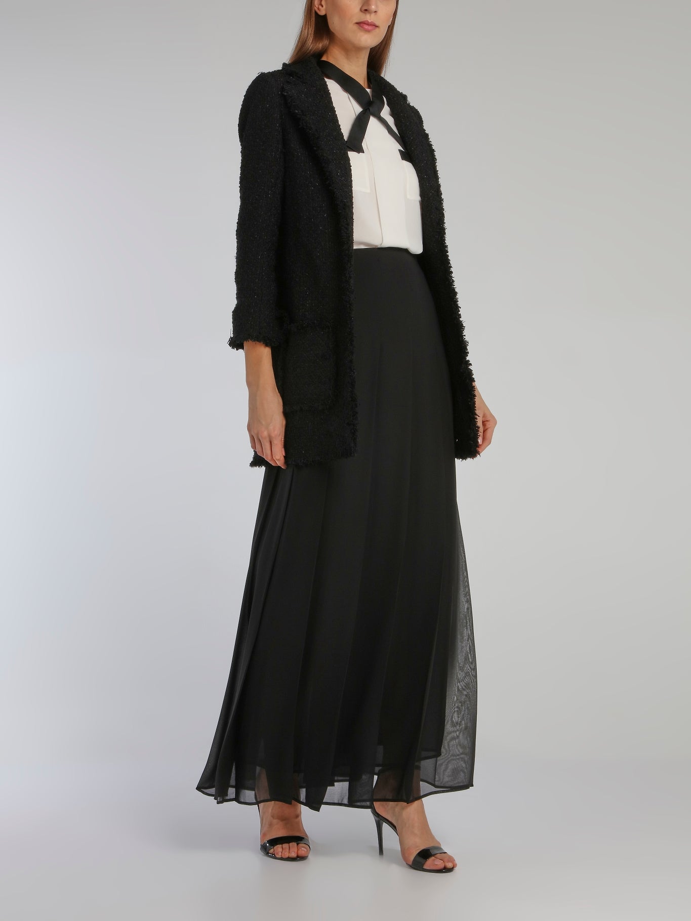 The Stylish Black Long Jacket in Winter