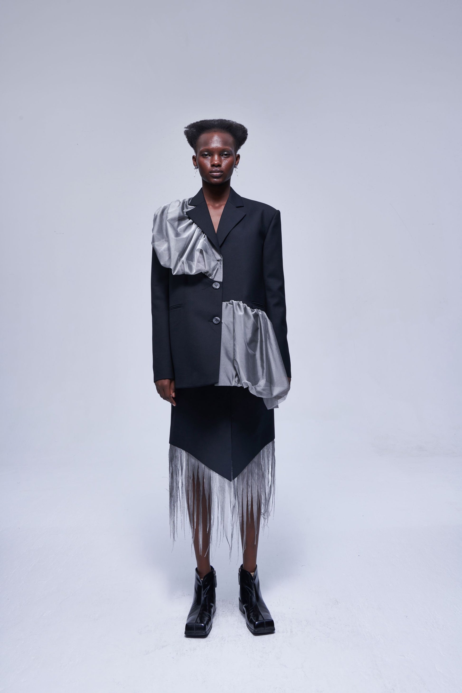 Title: Exploring the Art of Western-Style Suits with a Side-Split Detail
