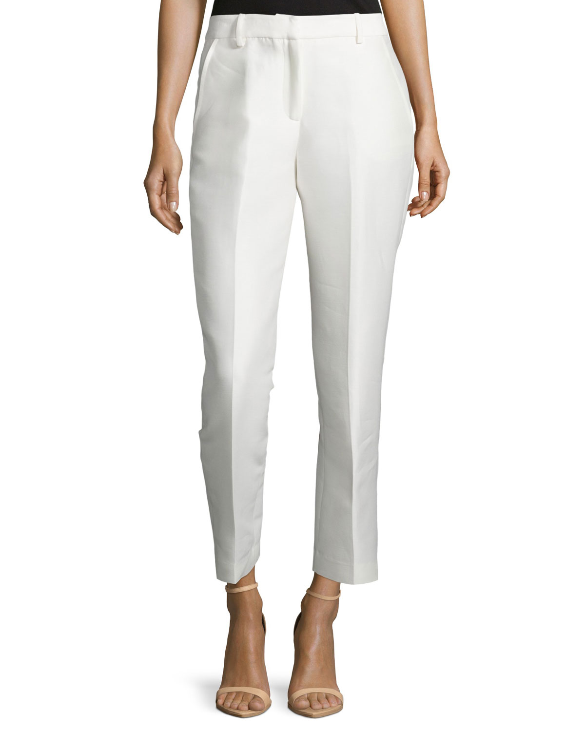 White Down Jacket and Pants: Fashion Color Combinations