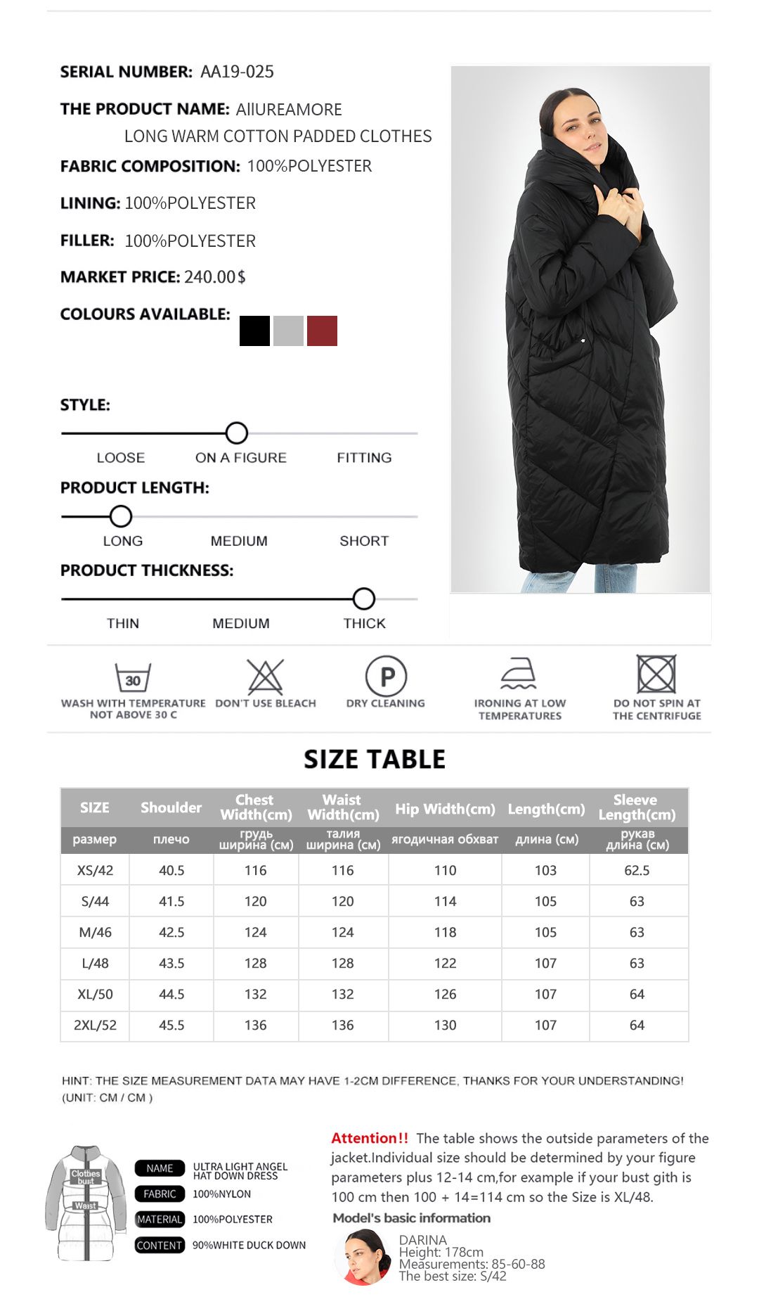 Canada Goose Down Jacket Size Chart