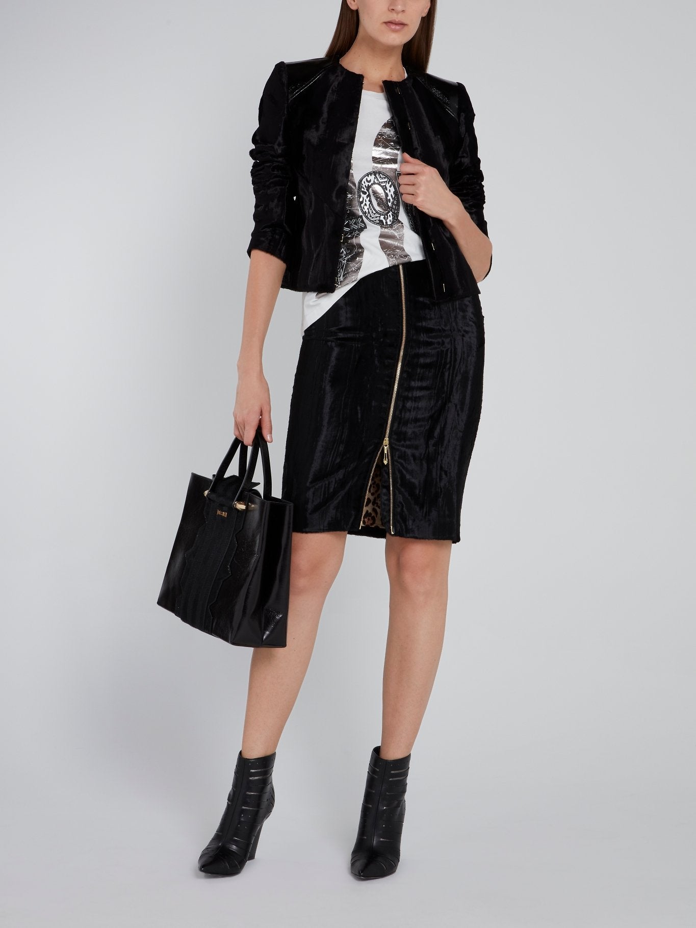 Black Down Jacket and Bag Pairing