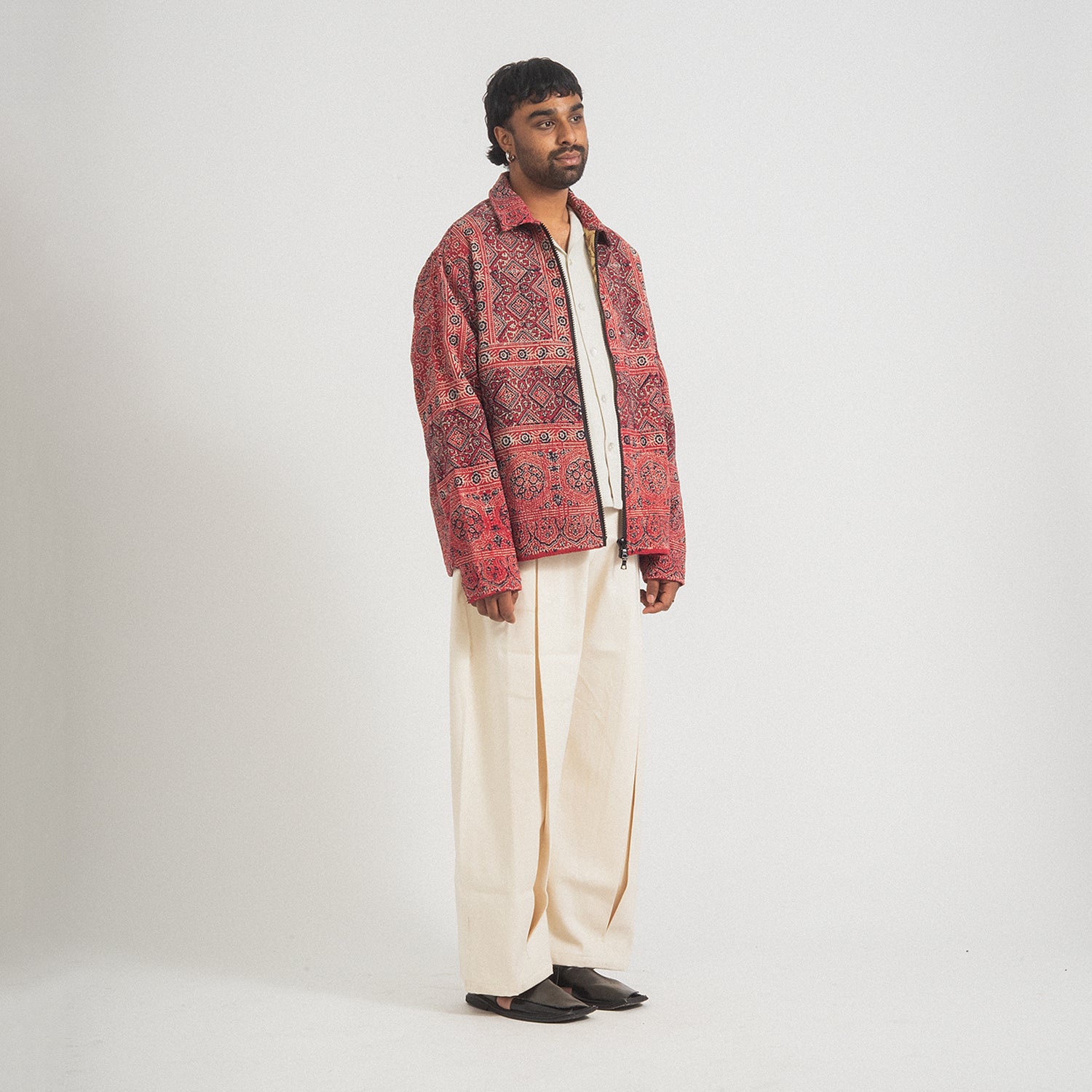 Kakhi-Colored Down Jacket and Scarf: A Fashion Review