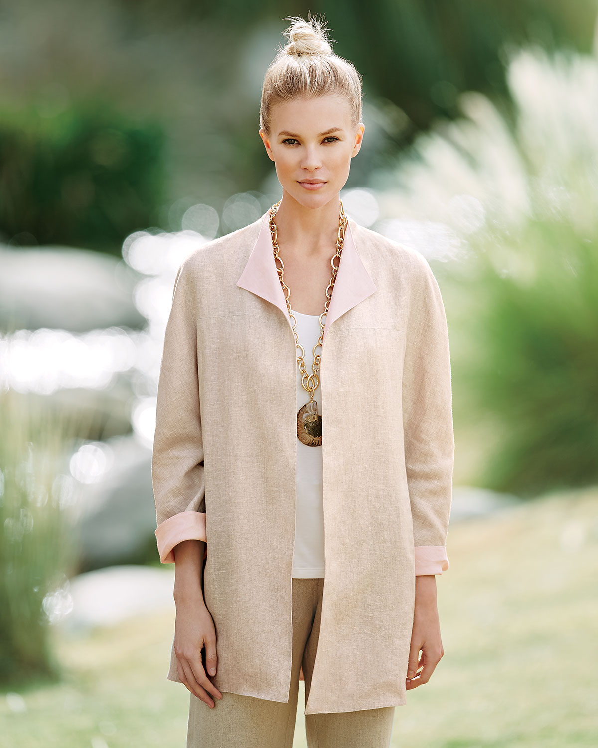 The beauty of nature in a classic down jacket