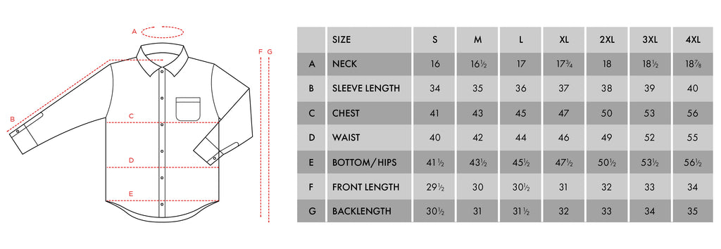 Womens Clothing Down Jacket Size Chart