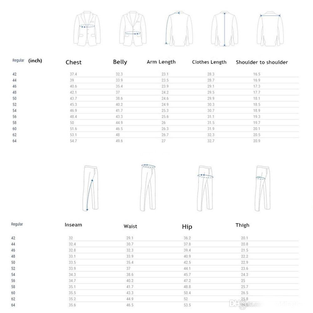 Height and Weight to Size Chart for Down Jackets