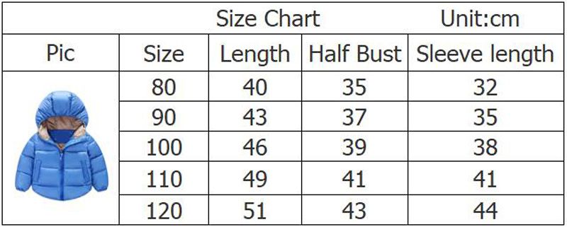 Moncler Kids Down Jacket Size Chart