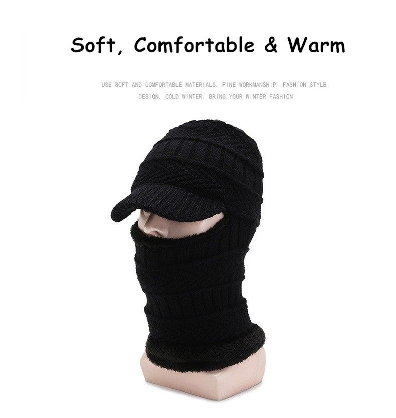 One-Piece Knitting of Hat and Scarf