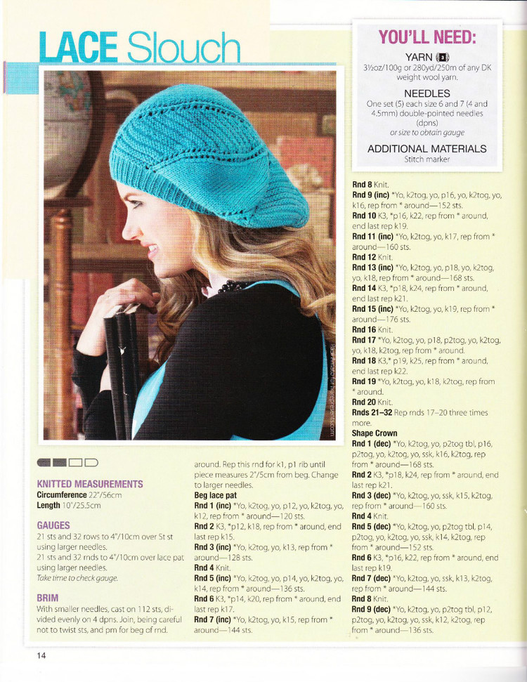 One-Piece Knitting Technique for Hats andScarves