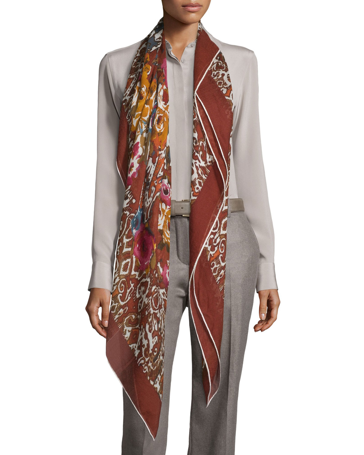 What Color Scarf to Pair with a Rose Red Dress