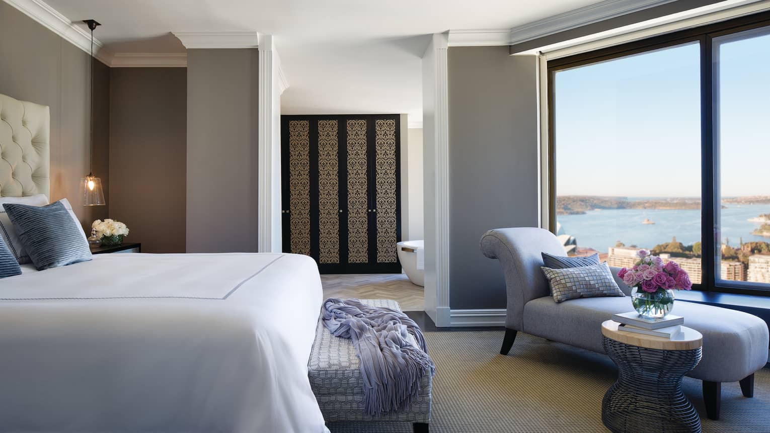 Title: The Beauty of the Bay Window Curtains in the Master Bedroom