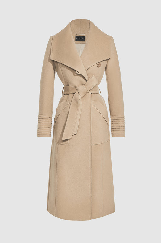 Title: Golden Leaf Double-Sided Cashmere Coat: Fashion meets Quality