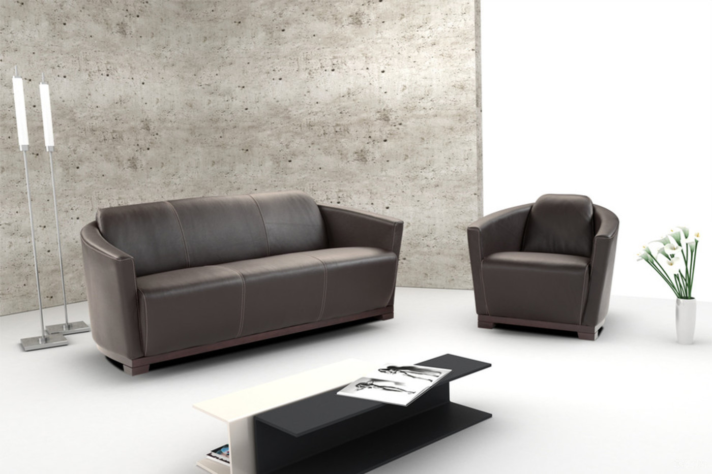 Title: The Simplex Leather Sofa from简约世家